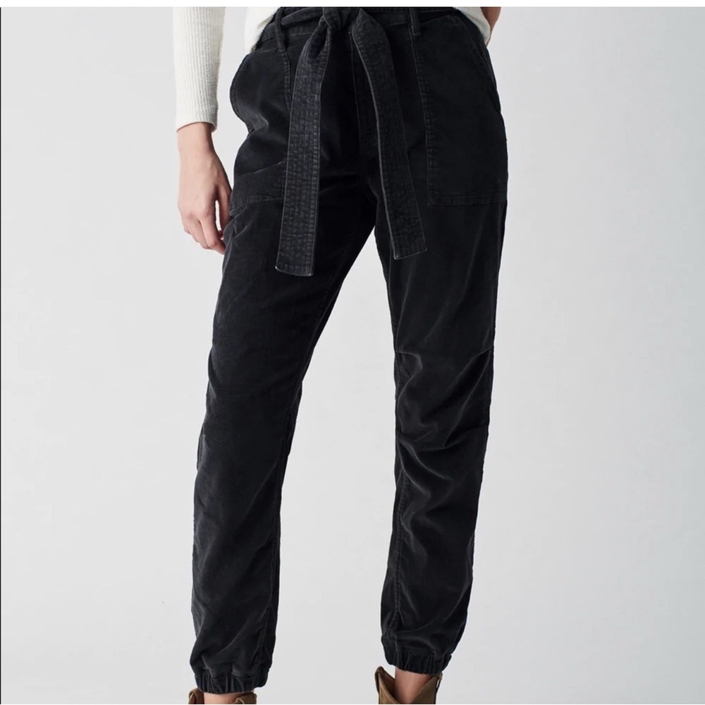 NWOT FAHERTY Orion Velvet Ankle Pants‎ Black L